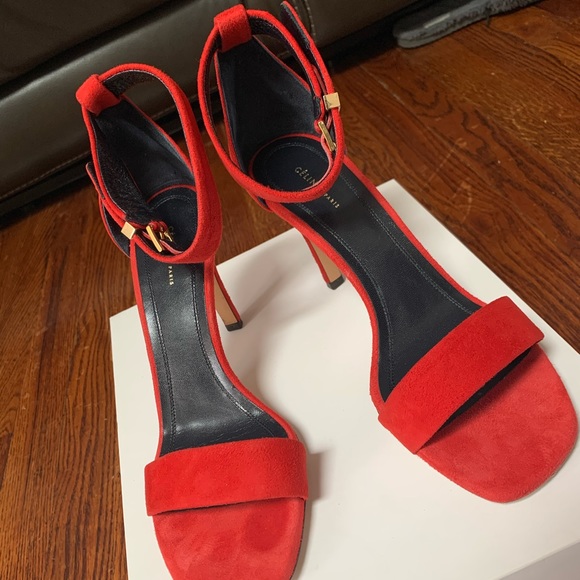 Celine Shoes - Celine Iconic Sandals in Red Suede